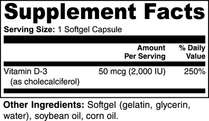 vitamin D3 2,000 IU capsule