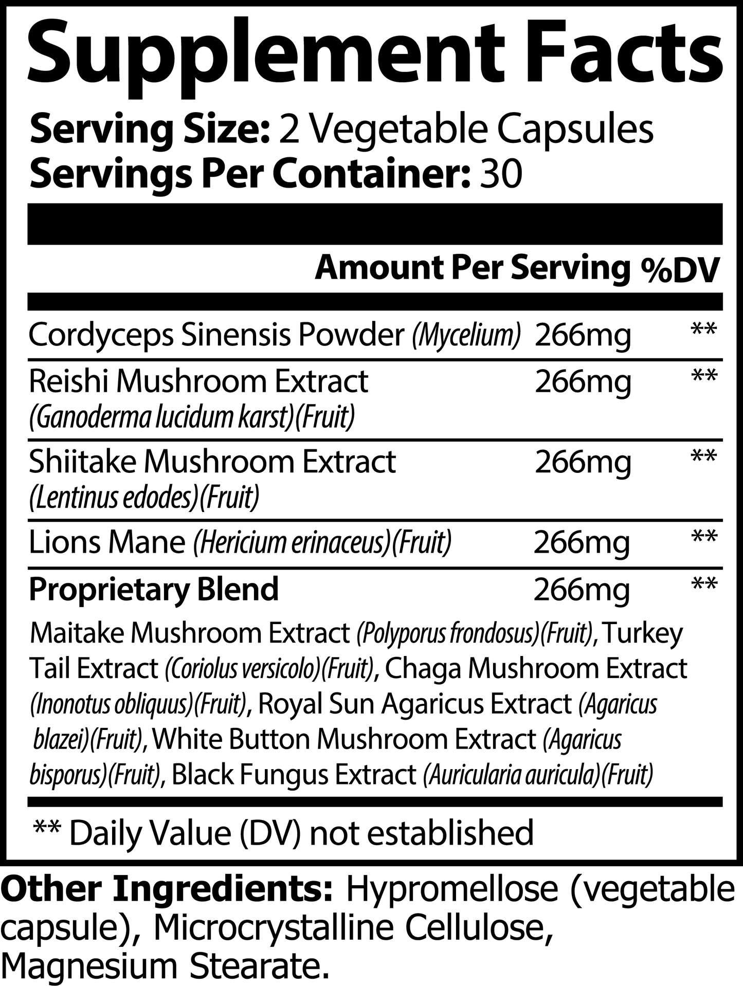 Mushroom Complex 10x capsule